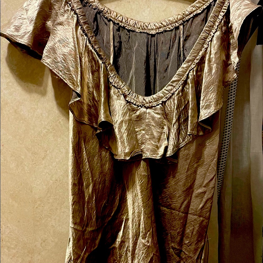 Banana Republic gold blouse